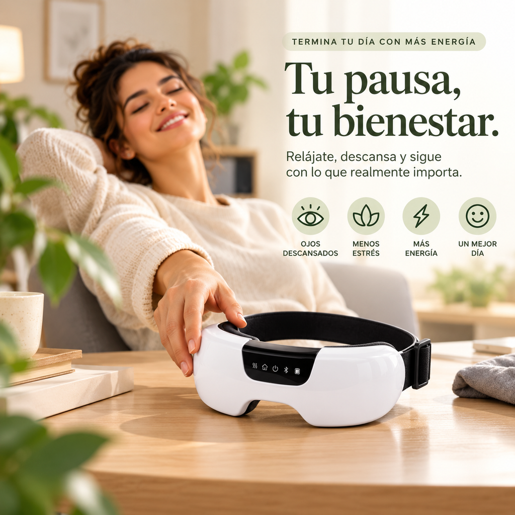 Masajeador ocular con Calor, Compresión de Aire y Vibración