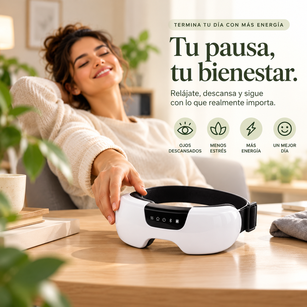Masajeador ocular con Calor, Compresión de Aire y Vibración