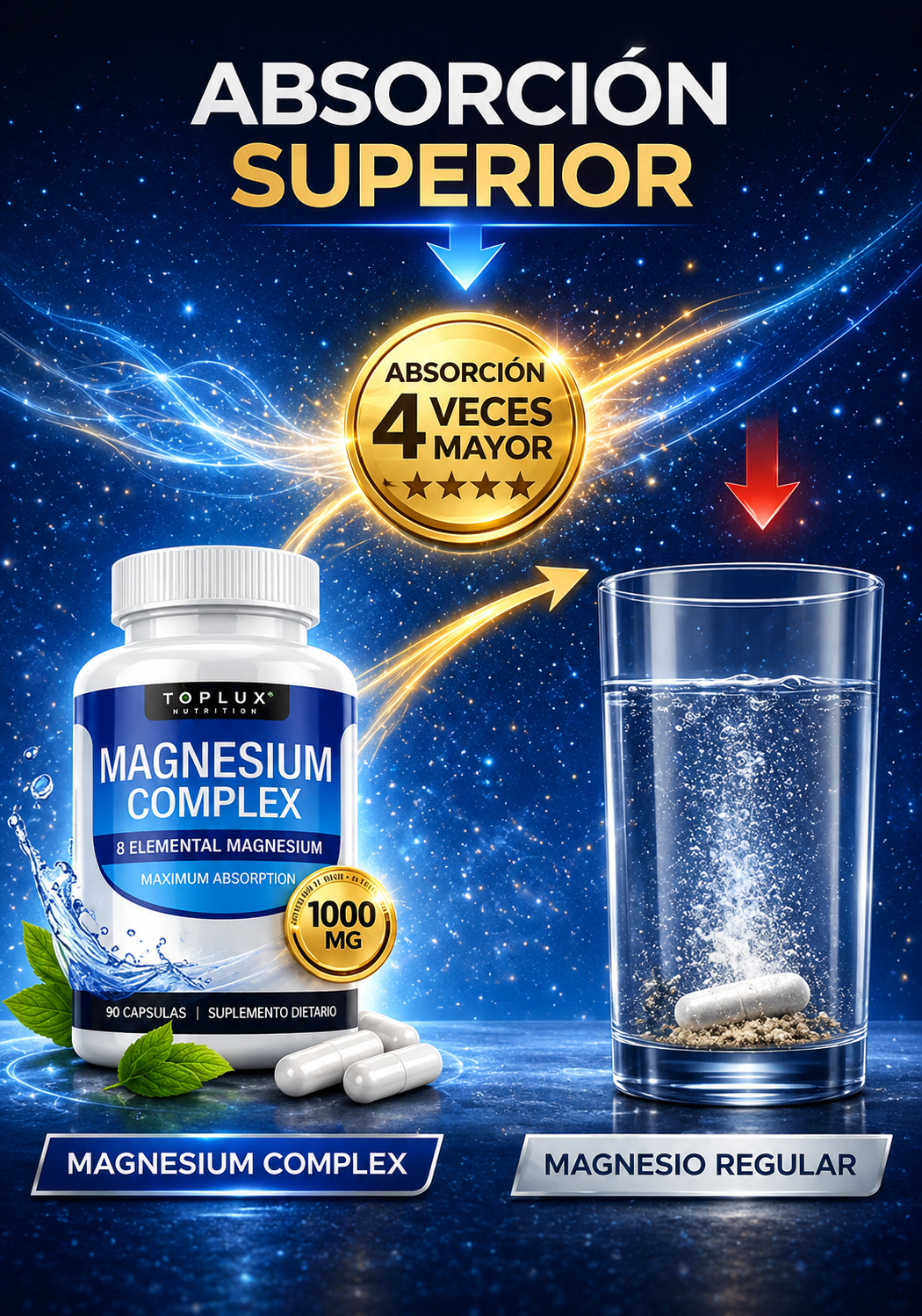 Magnesium Complex 1000 mg – 8 Formas de Magnesio | 90 Cápsulas