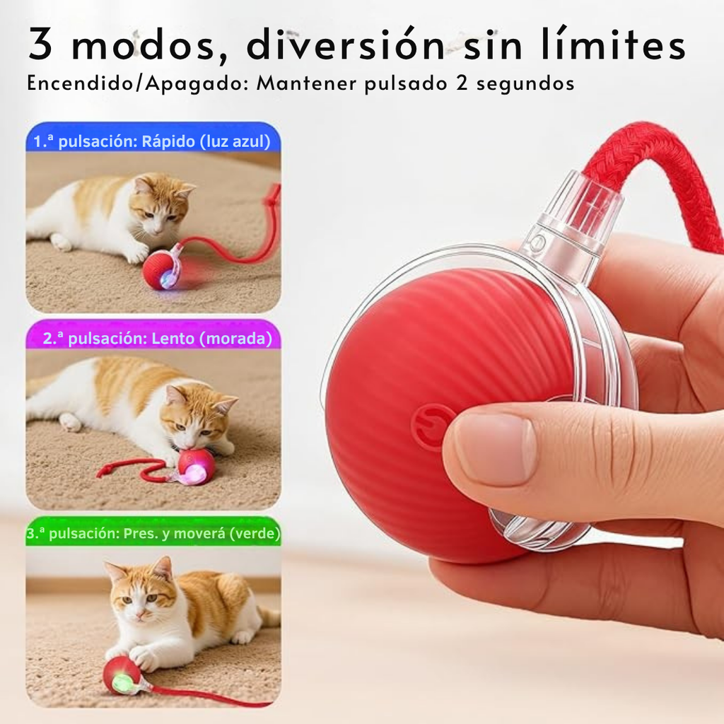 Pelota Rodante Inteligente Para Gatos y Perros