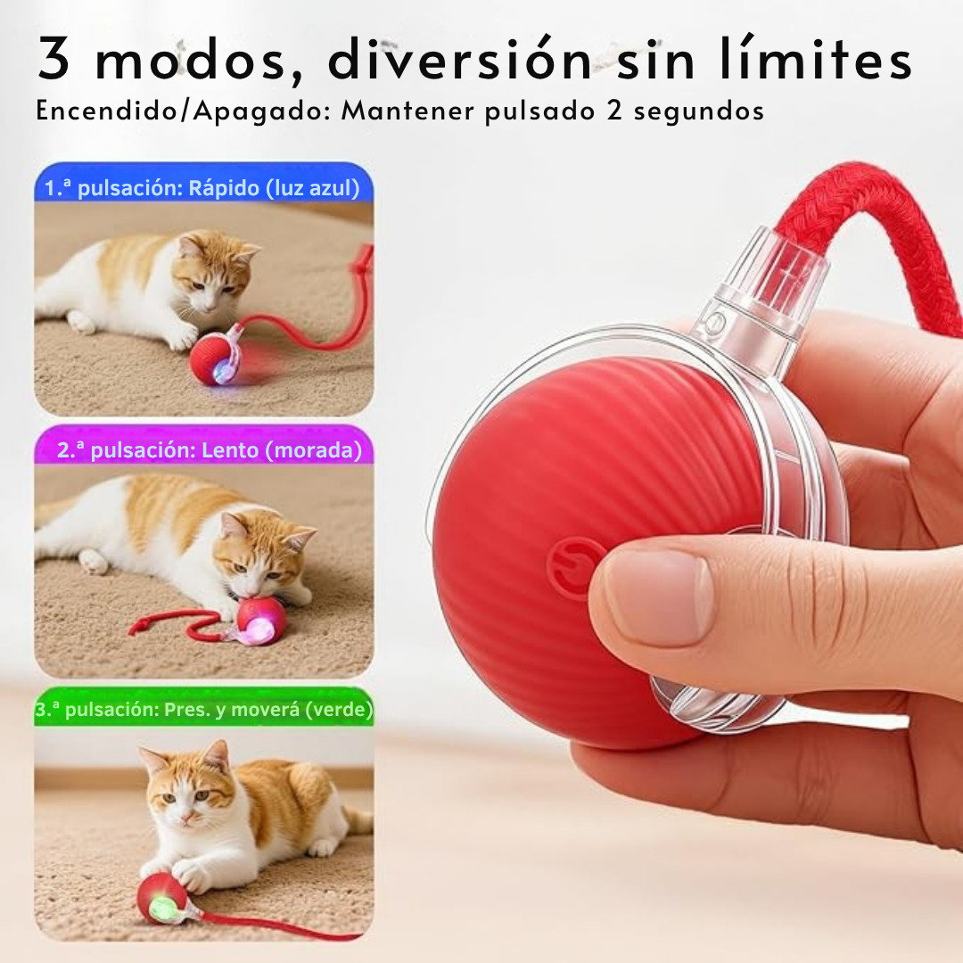 Pelota Rodante Inteligente Para Gatos y Perros