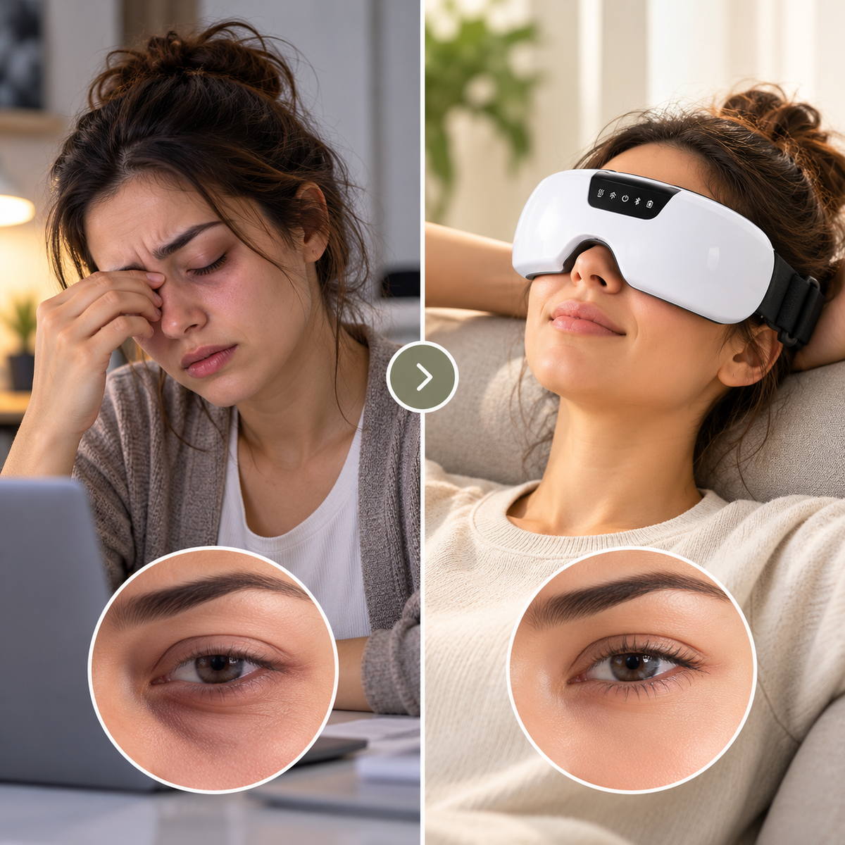 Masajeador ocular con Calor, Compresión de Aire y Vibración