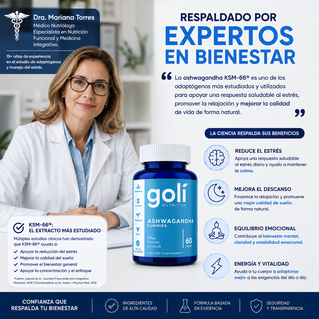 Gomitas Golí ASHWAGANDHA - Combate el Estrés