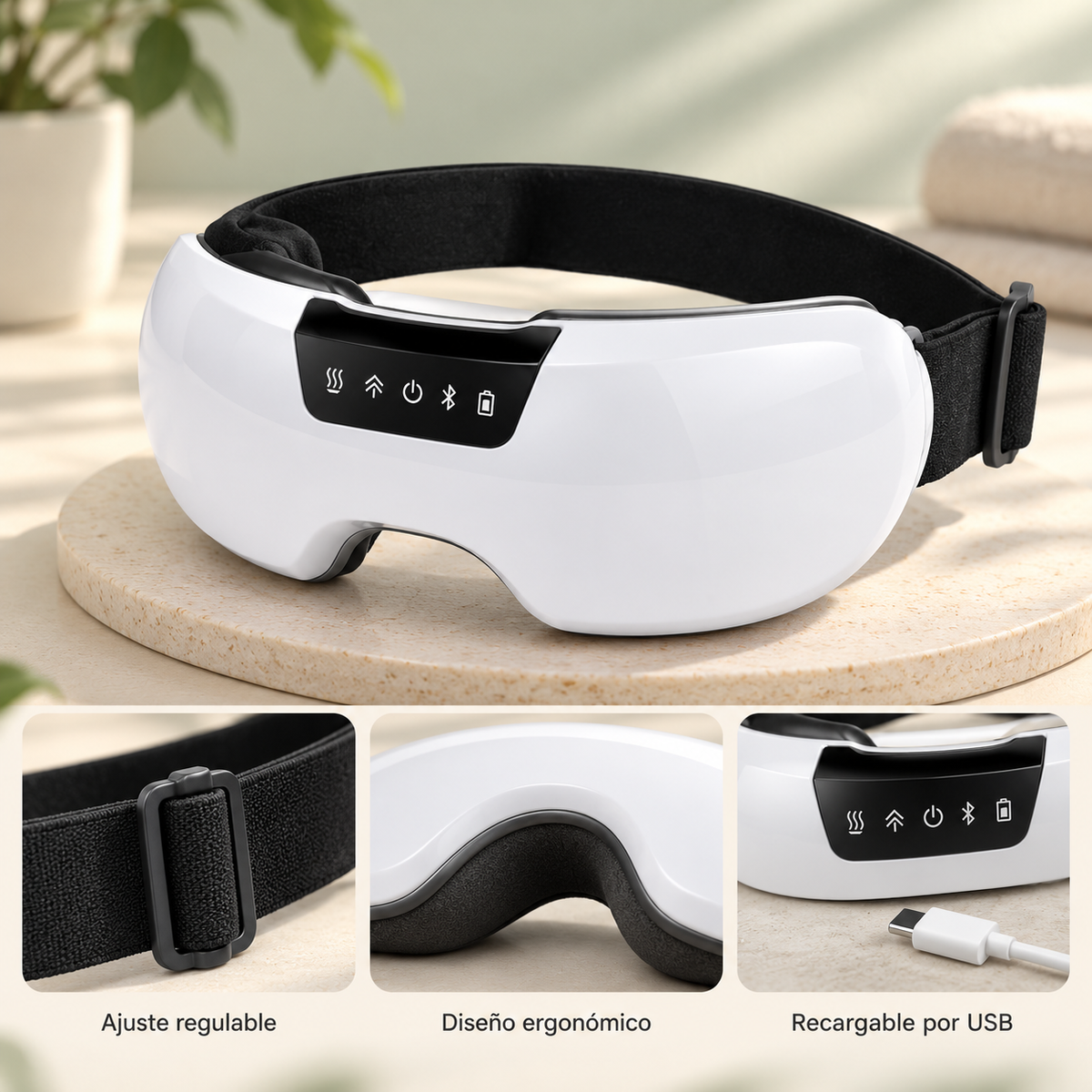 Masajeador ocular con Calor, Compresión de Aire y Vibración