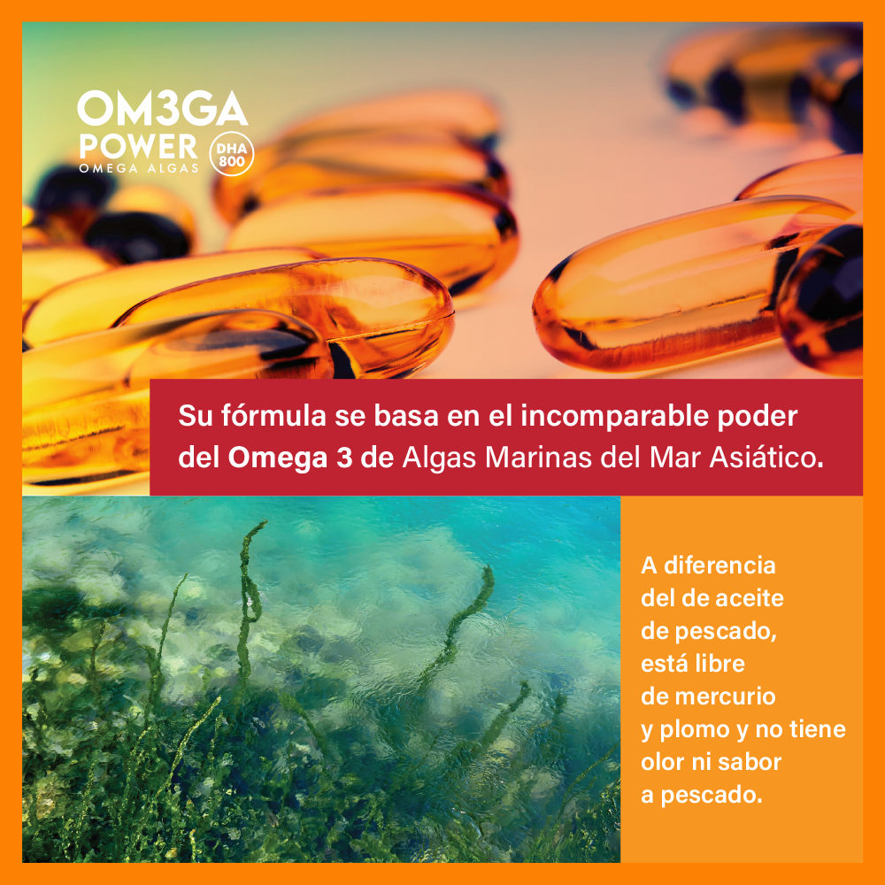 OM3GA Power DHA 800® – Omega 3 de Algas