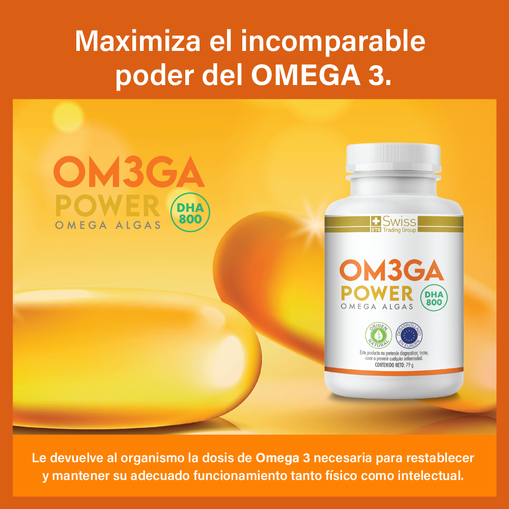 OM3GA Power DHA 800® – Omega 3 de Algas